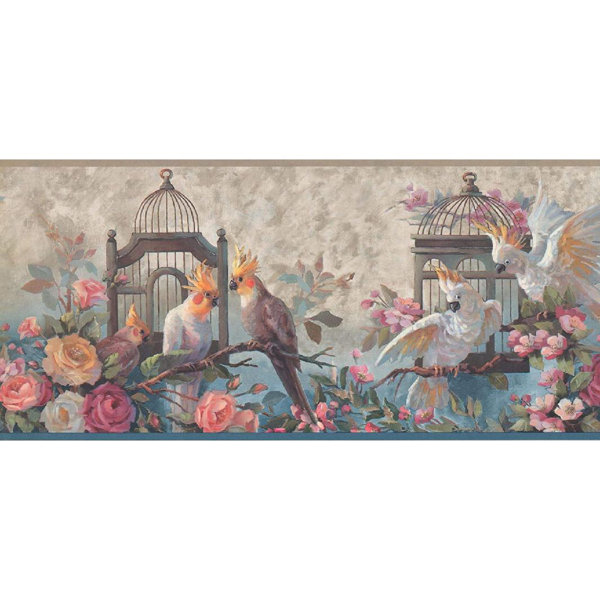 Bayou Breeze 9 1/8 In X 15 Ft Prepasted Wallpaper Borders Birds Wall